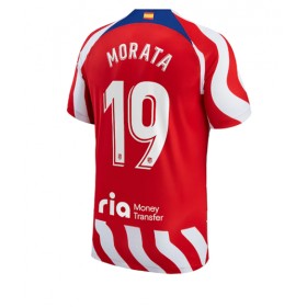 Herren Fußballbekleidung Atletico Madrid Alvaro Morata #19 Heimtrikot 2022-23 Kurzarm